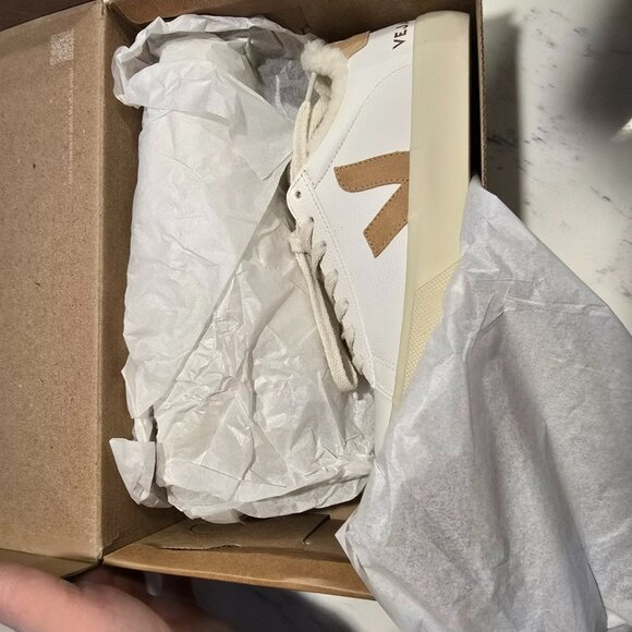 VEJA Campo Chromefree Leather Extra White Desert Winter Edition FLEECE SIZE 7 - Picture 12 of 14